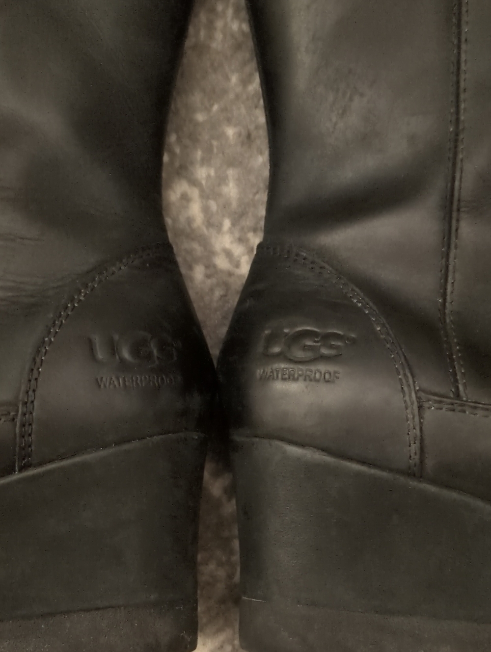 UGG Joely Waterproof Leather Wool Lined Insulated Wedge Winter Boots Women’s 6.5 - Picture 2 of 9